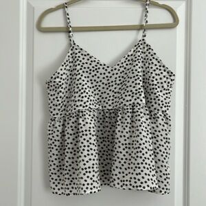Floral Black and White Top